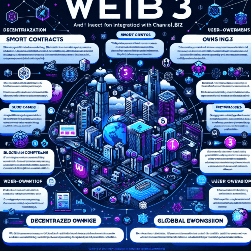 Exploring Web3 and Channels.biz Integration 1. What is Web3? Provide an overview of Web3, including its definition, core principles (decentralization, blockchain technology, and user ownership), and how it differs from Web2. Highlight key components like smart contracts, decentralized finance (DeFi), and tokenization. 2. How Does Web3 Work? Explain the technological foundation of Web3, including blockchain networks, peer-to-peer protocols, and distributed ledger systems. Discuss practical use cases, such as decentralized applications (dApps), NFTs, and token-based economies. 3. How is Channels.biz Implementing Web3? Explain the specific ways Channels.biz integrates Web3, such as: Blockchain Integration: Leveraging MyCityChannels cryptocurrency ($MCC) for payments, rewards, and e-commerce. Decentralized Features: Enabling creators and businesses to own and monetize their channels independently. DeFi Opportunities: Offering global earning and revenue-sharing options. Smart Contracts: Automating transactions, subscriptions, and ad placements. Highlight any unique Web3 innovations on the platform, such as combining AI and blockchain for personalized experiences. 4. Future Potential and Impact Explore how Web3 could reshape industries targeted by Channels.biz, like entertainment, freelancing, and small businesses. Discuss how empowering users through decentralization aligns with the platform's mission of global job creation and innovation. Hashtags: #Web3 #Blockchain #DeFi #ChannelsBiz #CryptoEconomy #Decentralization