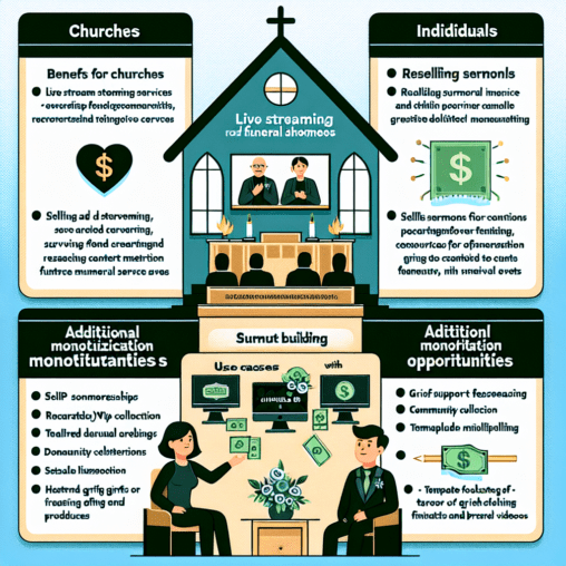 How Churches, Funeral Homes, and Individuals Can Benefit from Channels.biz 1. How Churches Can Benefit Describe how churches can use Channels.biz to: Stream live services, Bible studies, and events. Resell sermons, offer VIP memberships, and collect donations. Build a global following with interactive and monetized content. 2. How Funeral Homes Can Benefit Highlight how funeral homes can utilize Channels.biz to: Livestream or record memorial services. Provide grief support resources and build community spaces. Sell memorial products like keepsakes or tribute videos through e-commerce. 3. How Individuals Can Benefit by Building Channels Explain how individuals can create income streams by: Building and managing channels for churches and funeral homes. Creating personalized memorial pages for bereaved families. Providing livestreaming or content creation services. 4. Additional Ways to Make Money with Channels.biz Explore innovative monetization opportunities, such as: Selling ad space and sponsorships. Offering affiliate marketing for memorial gifts or church-related products. Creating and reselling templates or tools tailored for religious and funeral services. Hosting online events like grief counseling or prayer meetings for a fee. Hashtags: #ChannelsBiz #Churches #FuneralHomes #MemorialPages #DigitalMonetization #Web3Earnings, please make all the headlines bold and add six hashtags with commas