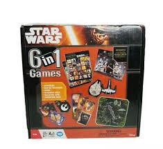 Disney Star Wars 6-in-1 Games Collection: Dominoes, Battle, Matching, Bingo & Starship Fun!